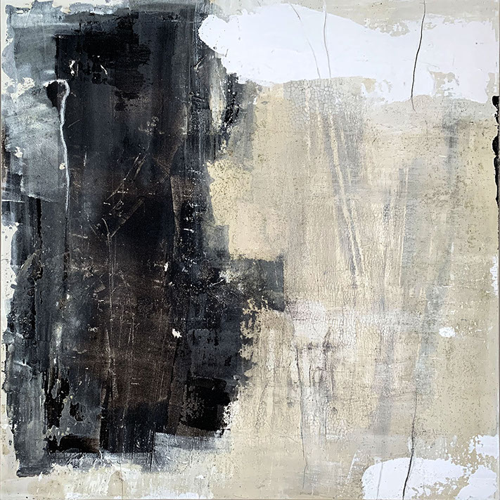 JULIANE SOMMER | Bloom on lava | 100 x 100 cm