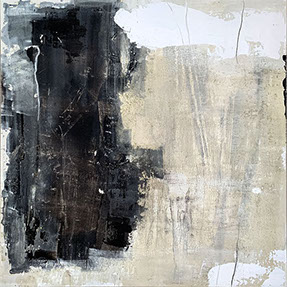 JULIANE SOMMER | Bloom on lava | 100 x 100 cm